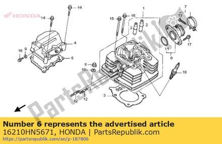 Insulator, carburetor 16210HN5671 Honda