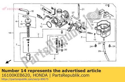 Carburateur 16100KEB620 Honda