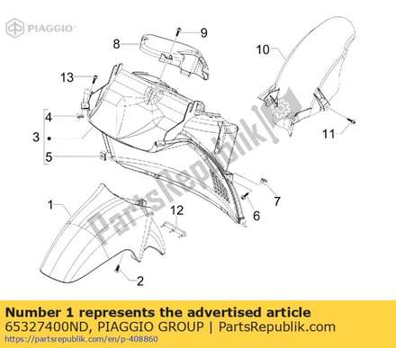 Front mudguard 65327400ND Piaggio Group
