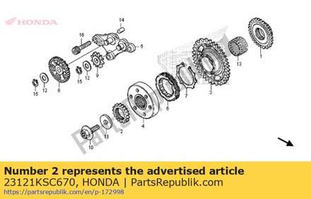 Gear, primary drive (18t) 23121KSC670 Honda