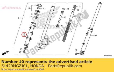 Case comp., r. bottom 51420MGZJ01 Honda