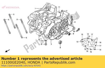 Crankcase comp., r. 11100GE2040 Honda
