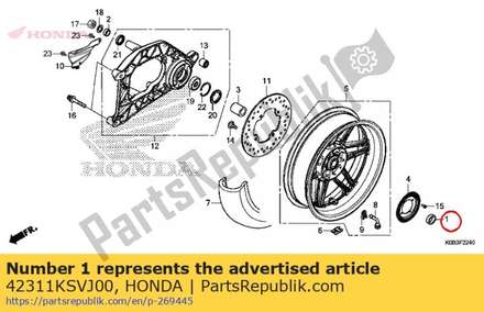 Collar, rr. wheel side 42311KSVJ00 Honda