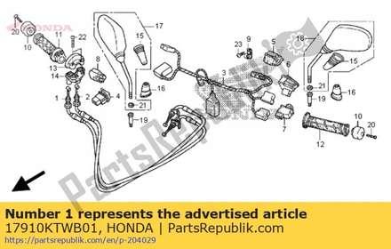 Cable comp. a, throttle 17910KTWB01 Honda