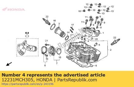 Guide, in. valve (os) 12231MCH305 Honda