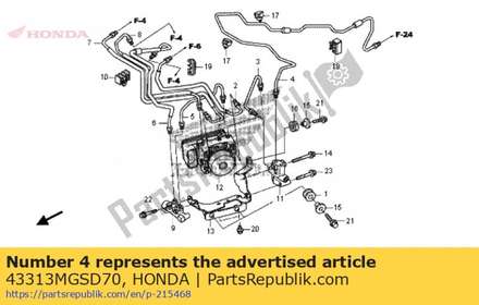 Pipe comp. d, rr. brake 43313MGSD70 Honda