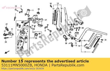 Plate, handle cover setting *type2* (yr121l) (type2 ) 53111MN5000ZB Honda