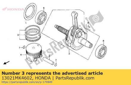 Ring set, piston (0.25) 13021MK4602 Honda