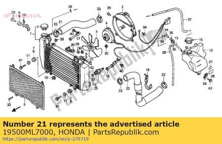 Hose,up,radiator.**** 19500ML7000 Honda