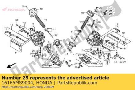 Houder, naaldstraal 16165MS9004 Honda
