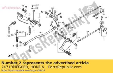 Pedal comp., gear change 24710MEG000 Honda