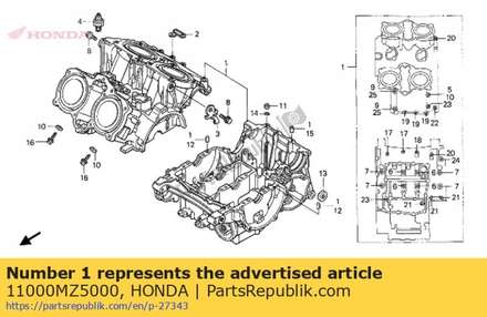Crank case set 11000MZ5000 Honda