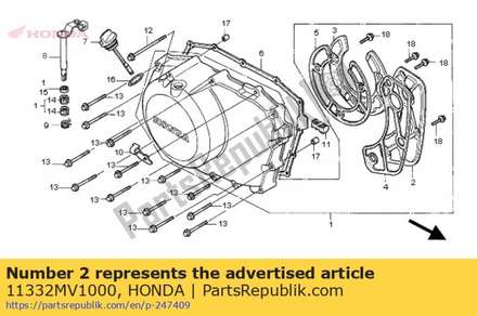 Plate,r.cover 11332MV1000 Honda