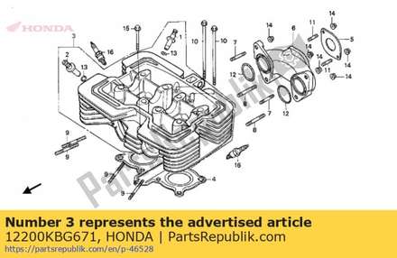 Head comp cylinde 12200KBG671 Honda