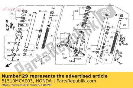 Pipe comp., l. fr. fork 51510MCA003 Honda