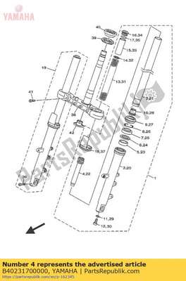 Cylinder comp., front fork B40231700000 Yamaha