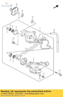 Gear,water pump 1746119F00 Suzuki