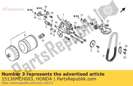 Chain, oil pump drive (62l) (borg warner) 15136MCH003 Honda