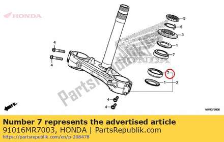 Bearing, head pipe(ntn) 91016MR7003 Honda