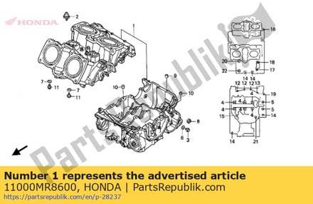 Crankcase set 11000MR8600 Honda