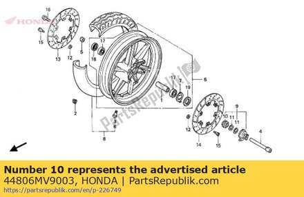 Gear, speedometer 44806MV9003 Honda