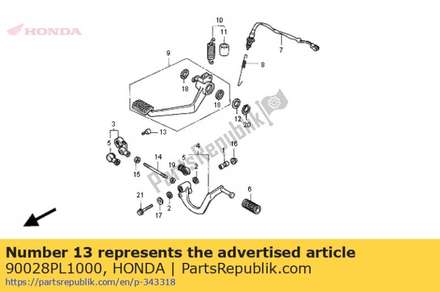 Bout, speciaal, 6x25 90028PL1000 Honda