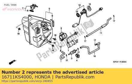 Rubber, fuel pump mounting 16711KS4000 Honda