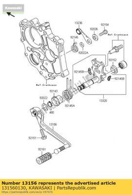 Lever-change,pedal er650c9f 131560130 Kawasaki
