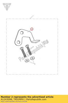 Restrictor beugel, 98ps A1243098 Triumph