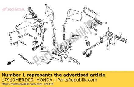 Cable comp. a, throttle 17910MERD00 Honda