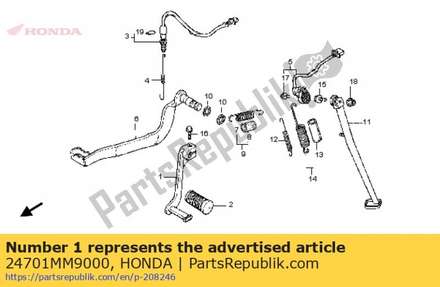 Pedal, gear change 24701MM9000 Honda