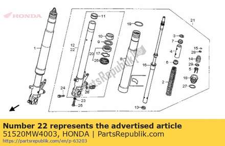 Pipe comp., l. slide 51520MW4003 Honda