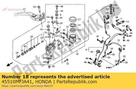 Cylinder sub assy., fr. brake master 45510MFJA41 Honda