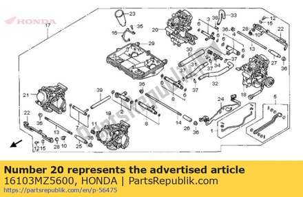 Carburateur montage # 16103MZ5600 Honda