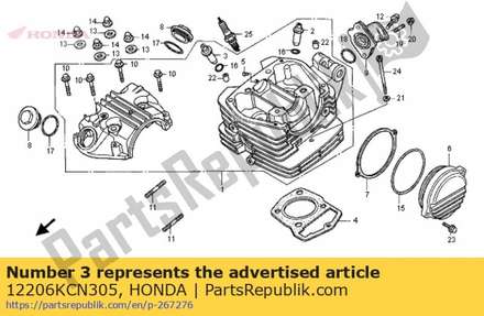Guide, ex. valve(os) 12206KCN305 Honda