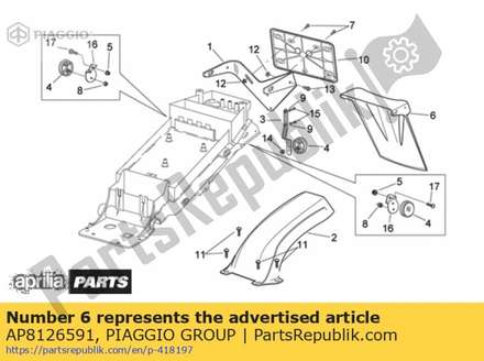 Number-plate extension AP8126591 Piaggio Group
