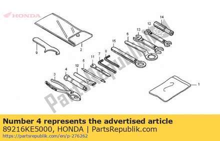Wrench, plug 89216KE5000 Honda