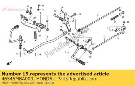 Pin, middle rod joint 46545MBA000 Honda