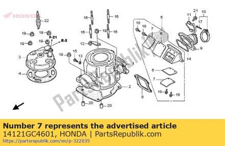 Stopper, reed valve 14121GC4601 Honda