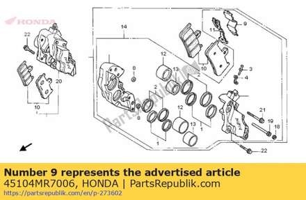 Cover 45104MR7006 Honda