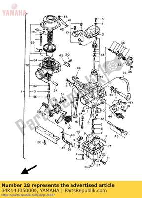 Throttle lever comp 34K143050000 Yamaha