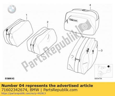 Interior bag for top case 71602342674 BMW