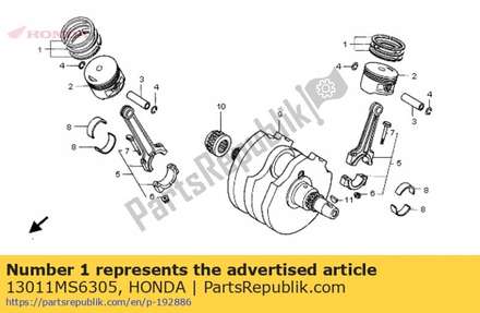 Ring set, piston (std.) (nippon) 13011MS6305 Honda