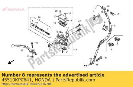 Cylinder sub assy., fr. b 45510KPC641 Honda