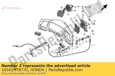 Stay, cable 18342MT8770 Honda