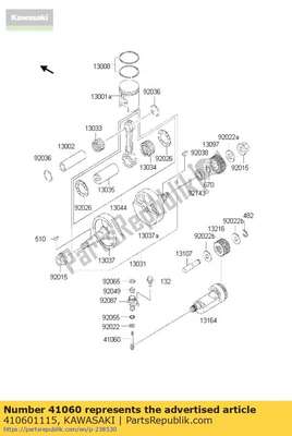 Gear-meter screw,tach kmx125-a 410601115 Kawasaki