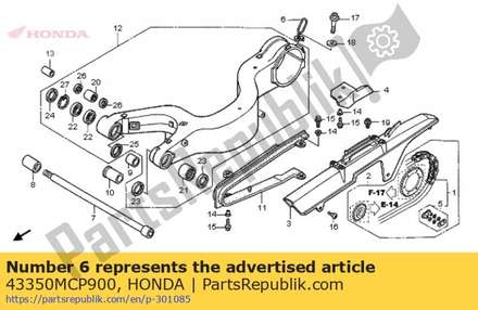 Guide, brake hose 43350MCP900 Honda