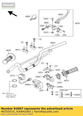 Screw,cable adjust ke125-a8 46055010 Kawasaki