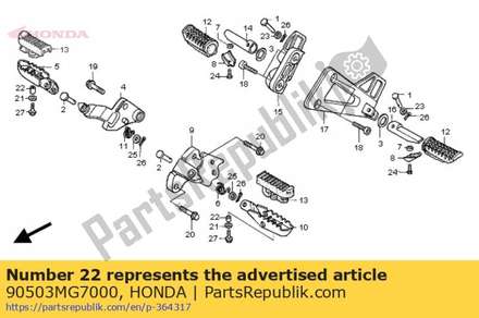 Spacer, handle end guard 90503MG7000 Honda