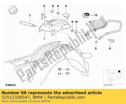 Fillister head screw -  m 6x55         52512328547 BMW